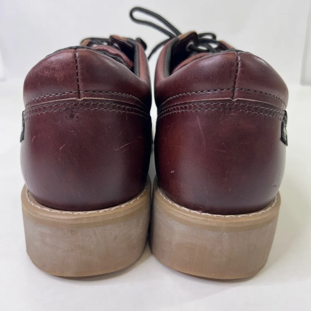 Eastland Mens Burgundy Leather Vibram Lug Sole Oxford Shoes 14 D 6401 L
